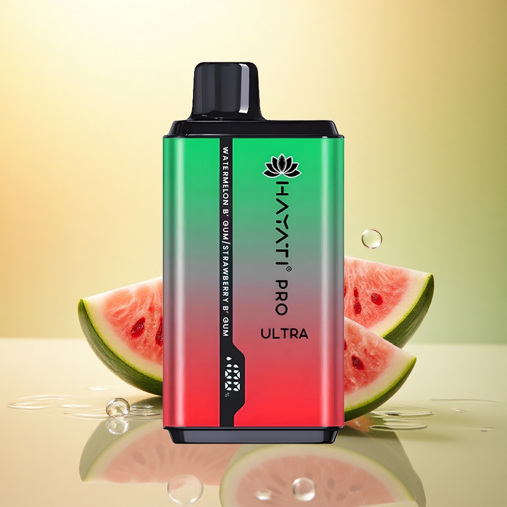 Hayati Pro Ultra 15000 Puffs Pepene Bomboană Capsuni Bomboană cu 850mAh și 2% Nicotină