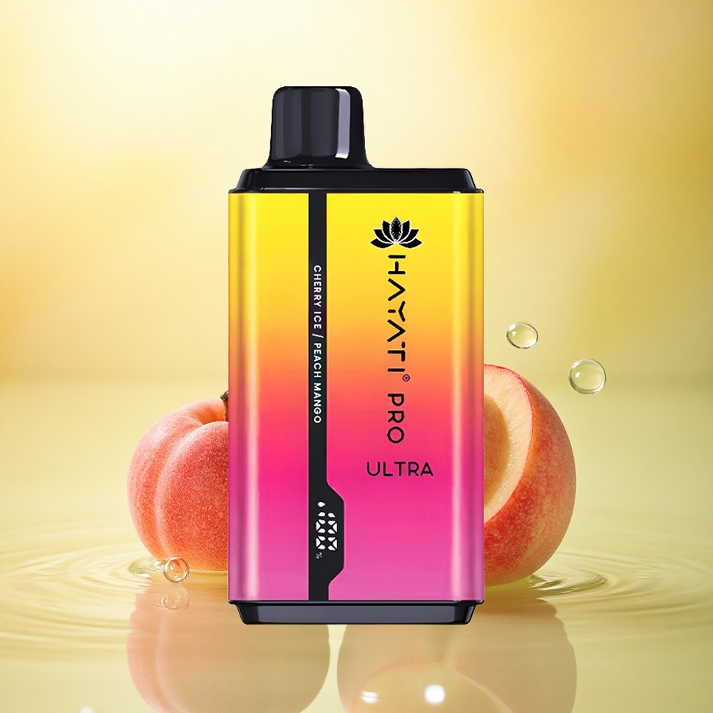Hayati Pro Ultra 15000 Puffs Piersică Mango Gheață cu 850mAh și 2% Nicotină