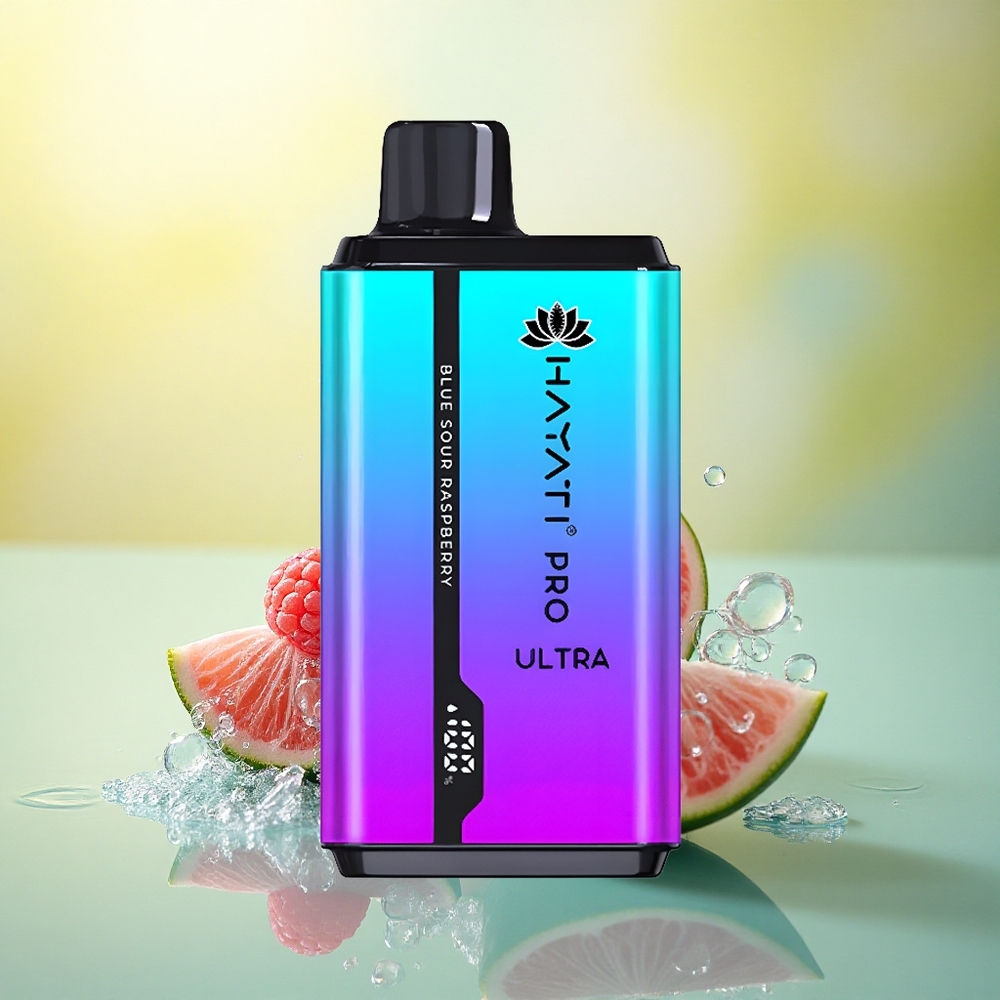 Hayati Pro Ultra 15000 Puffs Zmeură Acră Albastră cu 2% Nicotină și 850mAh