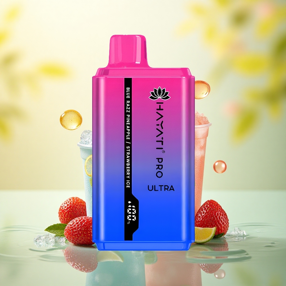 Hayati Pro Ultra 15000 Puffs Zmeură-Ananas Răcoros cu Nicotină 2% și Baterie 850mAh