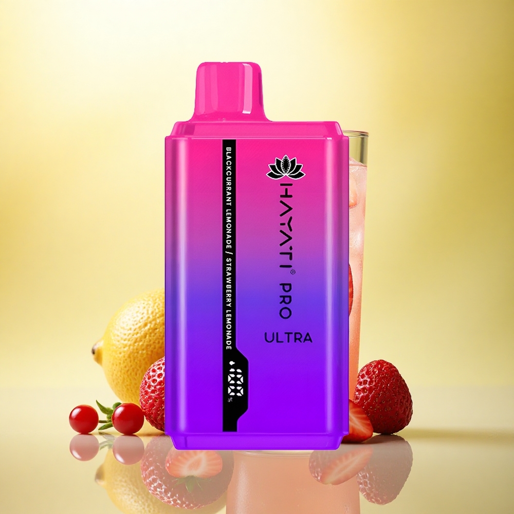 Hayati Pro Ultra 15000 Puffs Zmeură Limonadă cu Coacăză Negru 850mAh 2% Nicotină