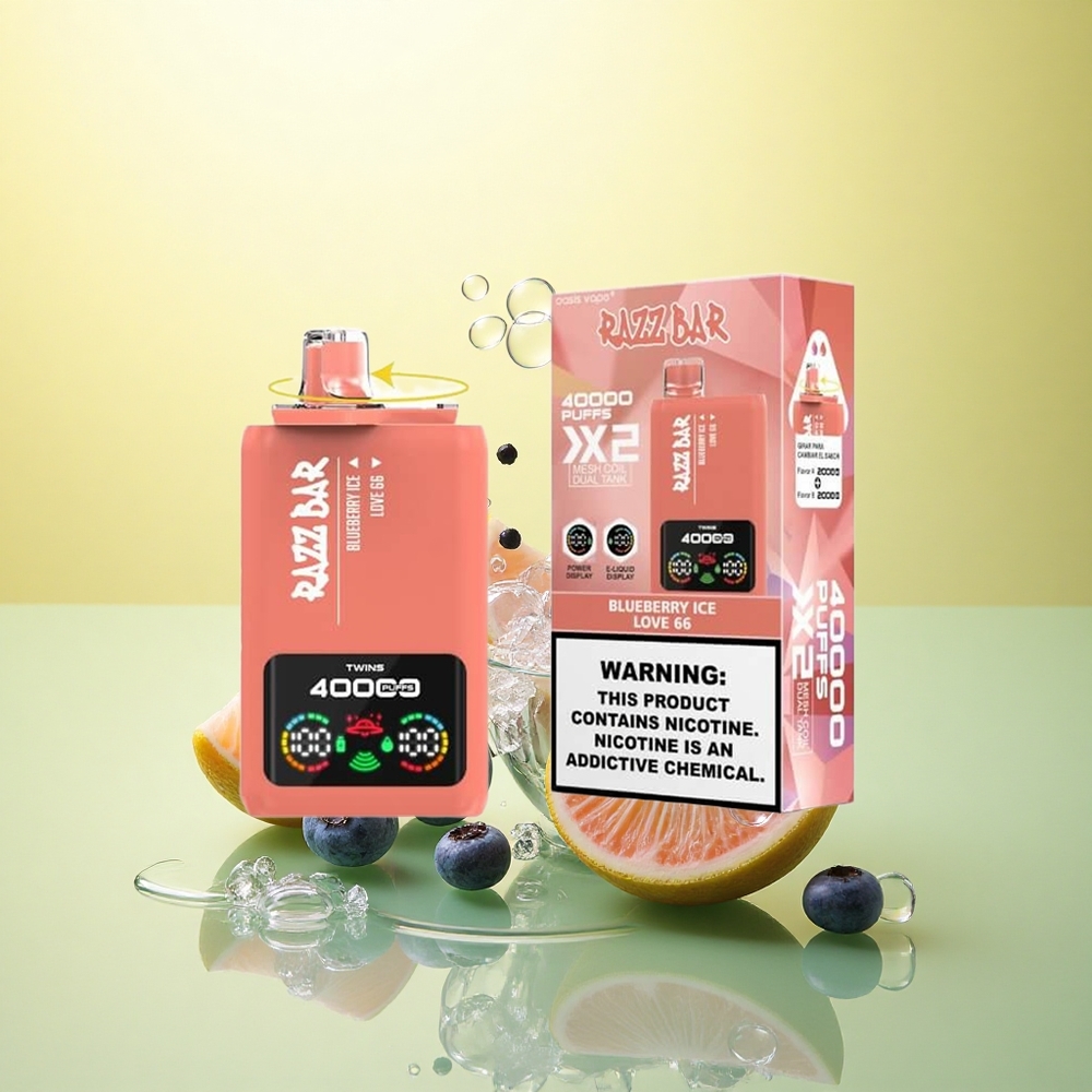 Razz Bar 40000 Puffs Afine Gheață - Dragoste 66 cu 5% Nicotină și Baterie 650 mAh Razz Bar 40000 Puffs Afine Gheață - Dragoste 66 cu 5% Nicotină și Baterie 650 mAh