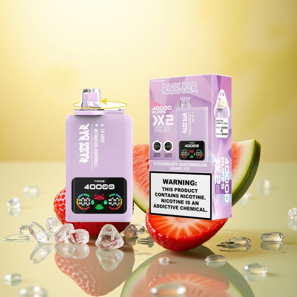 Razz Bar 40000 Puffs Căpșună Pepene Verde - Stafide Gheață cu 5% Nicotină și 650mAh Razz Bar 40000 Puffs Căpșună Pepene Verde - Stafide Gheață cu 5% Nicotină și 650mAh
