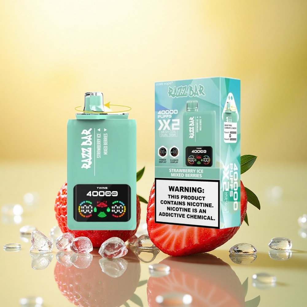 Razz Bar 40000 Puffs Cozonacă de Fructe de Pădure - Ecran Putere, 650 mAh, 5% Nicotină Razz Bar 40000 Puffs Cozonacă de Fructe de Pădure - Ecran Putere, 650 mAh, 5% Nicotină