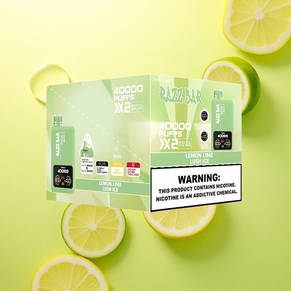 Razz Bar 40000 Puffs Lămâie Lime - Ghinion cu 5% Nicotină și 650 mAh