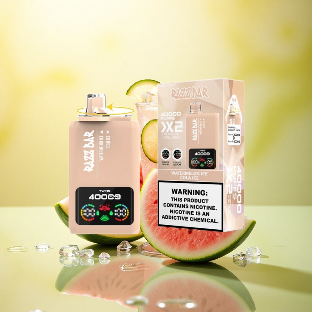 Razz Bar 40000 Puffs Pepene Gheață - Cola Gheață cu 5% Nicotină și 650 mAh Razz Bar 40000 Puffs Pepene Gheață - Cola Gheață cu 5% Nicotină și 650 mAh