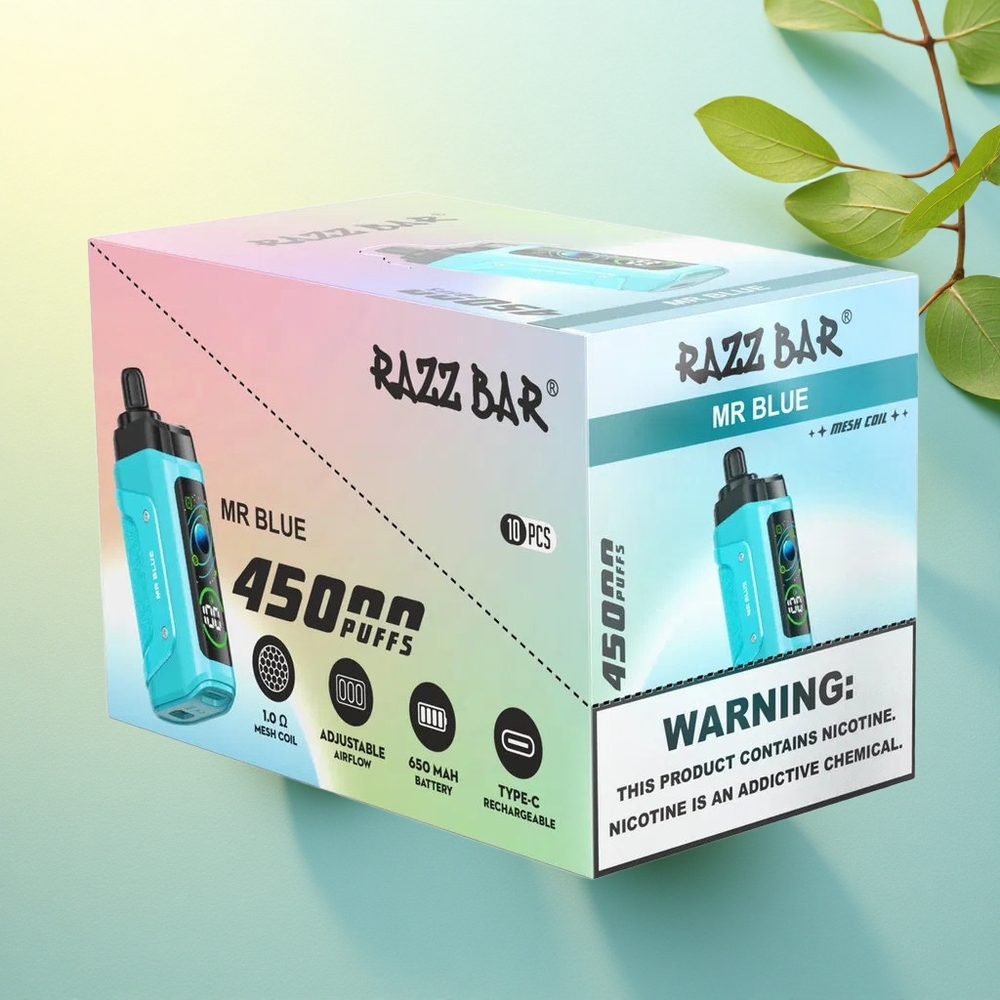 Razz Bar 45000 Puffs Domnul Albastru cu 20 mg/ml Nicotină și 650 mAh