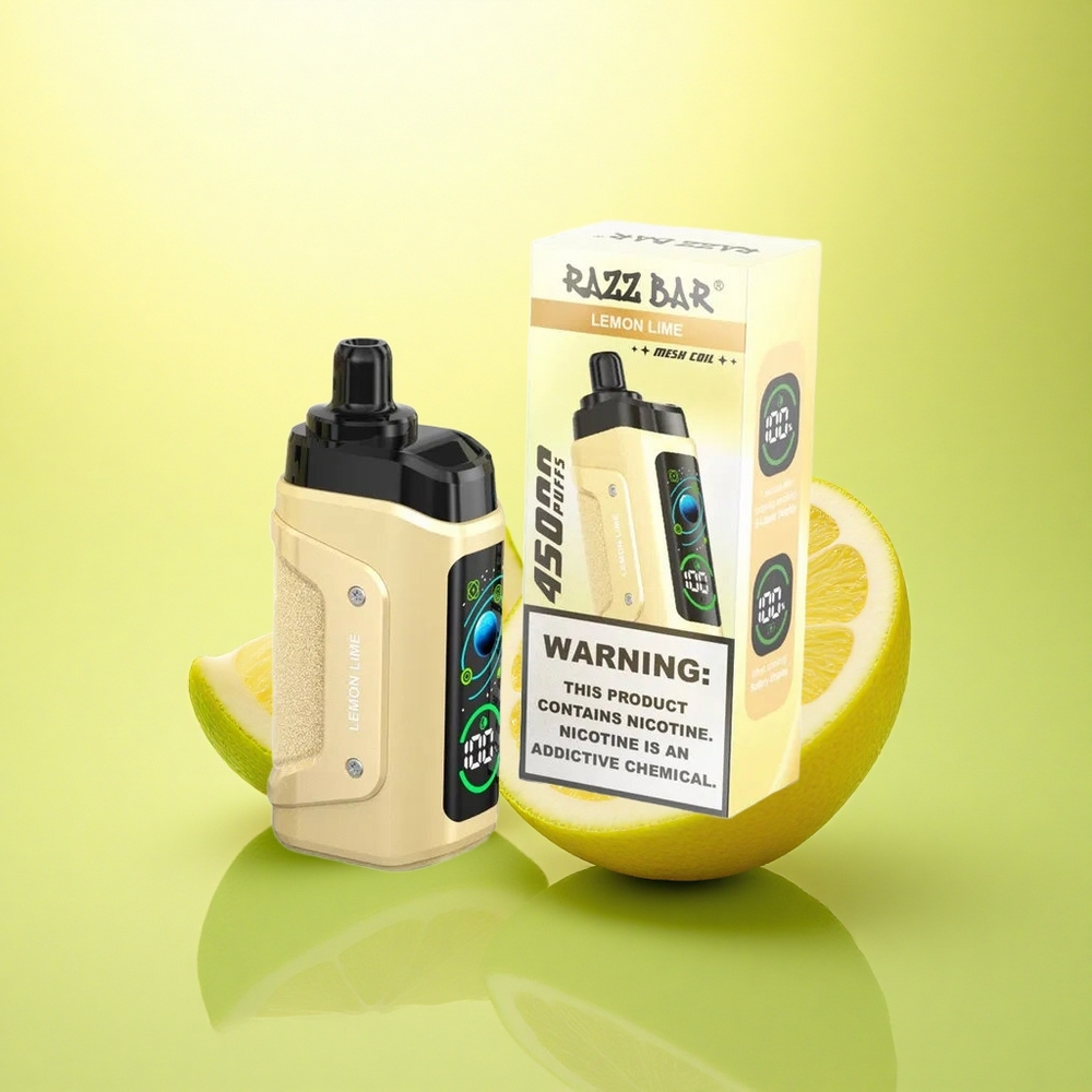 Razz Bar 45000 Puffs Lămâie Lime cu Coil Mesh 1.0 Ohm și 650 mAh