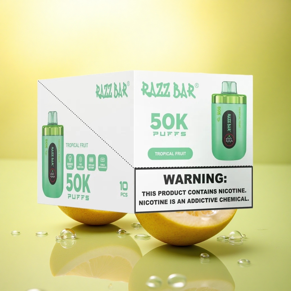 Razz Bar 50K Puffs Fruct Tropical 2% Nicotin 650mAh 1.0 Ohm
