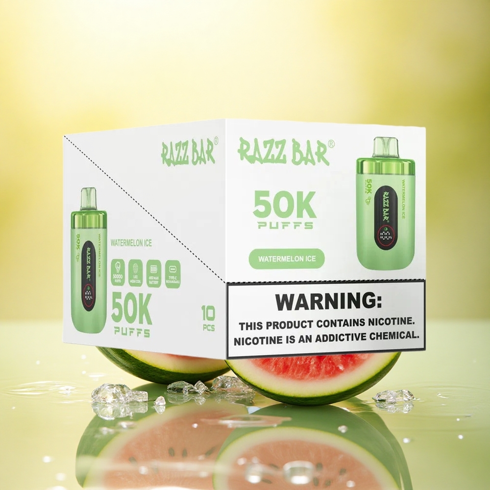 Razz Bar 50K Puffs Pepene Gheață 2% Nicotină 650 mAh