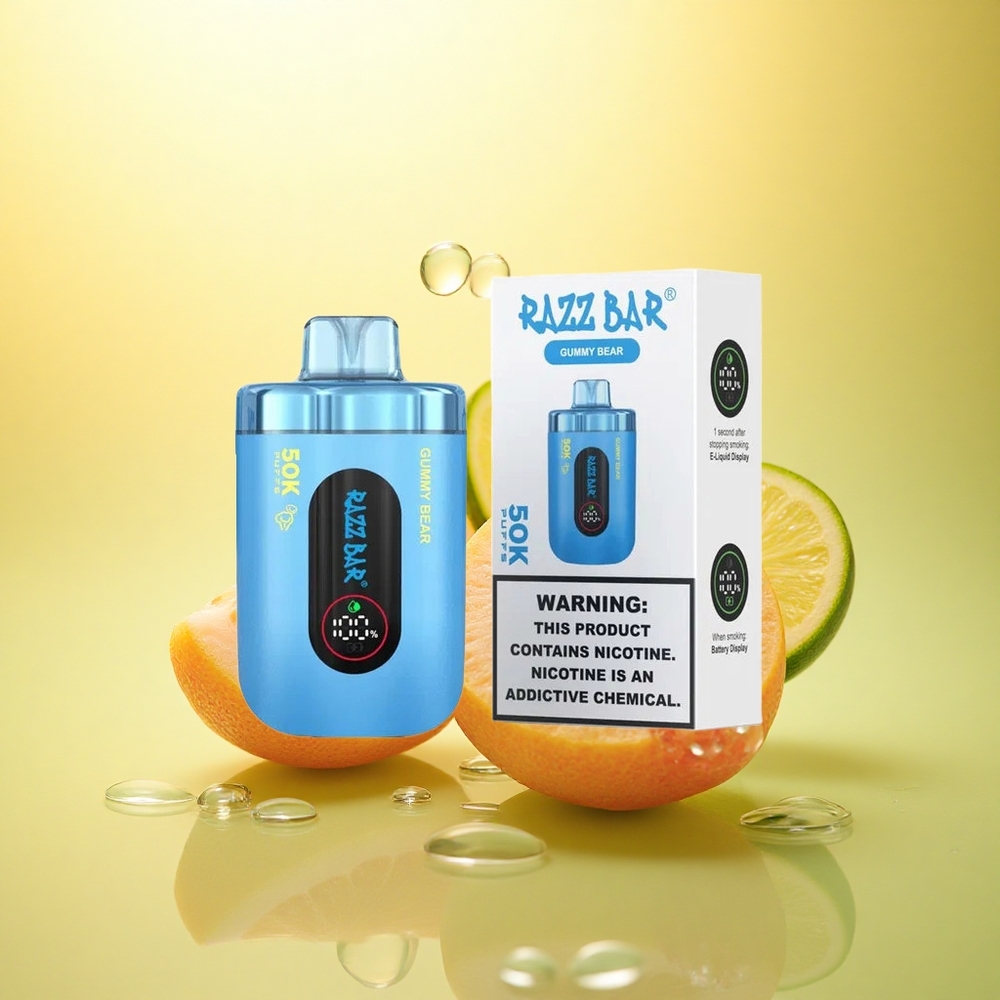 Razz Bar 50K Puffs Ursuleț Gumos 1.0 Ohm 650 mAh 2% Nicotină