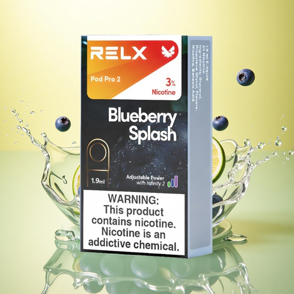 Relx Pod Pro 2 Vape Device Afine Proaspătă 30mg/ml nicotină, 1.9ml, 3 moduri de tensiune Relx Pod Pro 2 Vape Device Afine Proaspătă 30mg/ml nicotină, 1.9ml, 3 moduri de tensiune