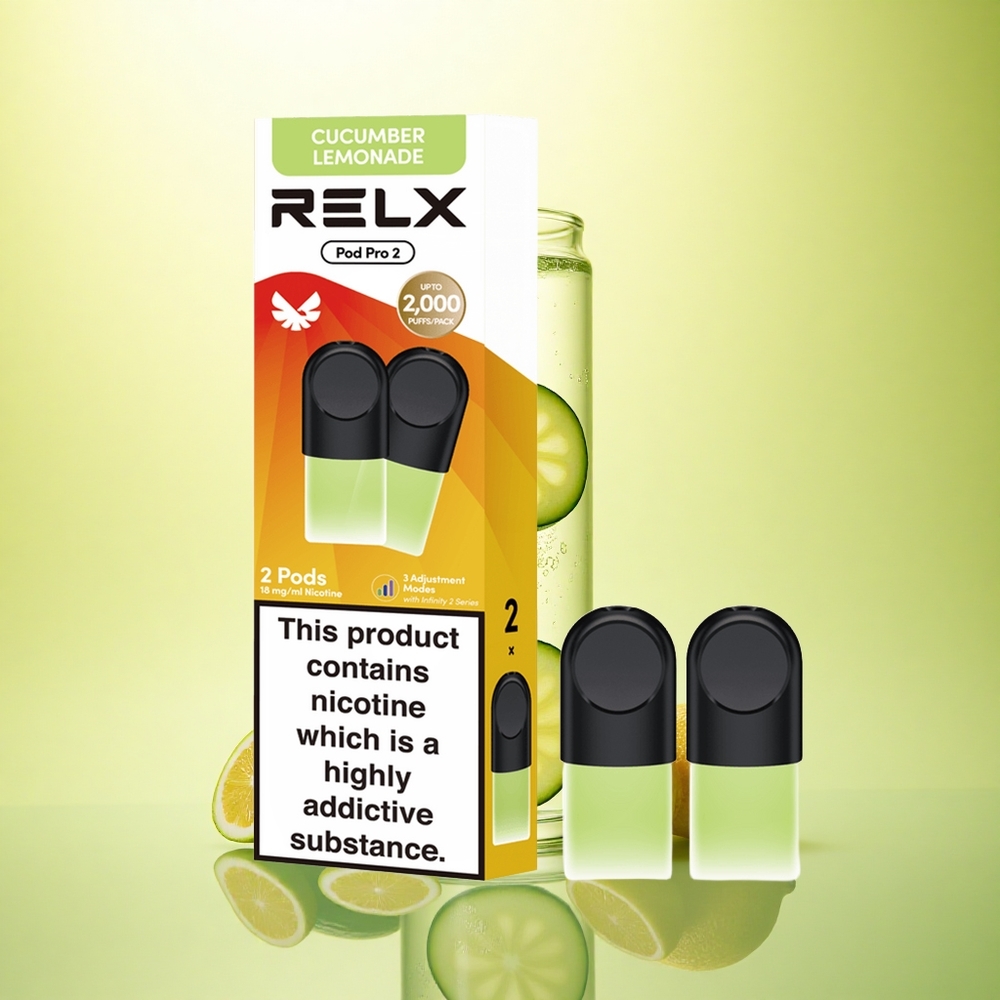 Relx Pod Pro 2 Vape Device Băutură-Castravete Limonadă 18mg/ml Nicotină, 1.9ml, 3 Moduri de Tensiune Relx Pod Pro 2 Vape Device Băutură-Castravete Limonadă 18mg/ml Nicotină, 1.9ml, 3 Moduri de Tensiune