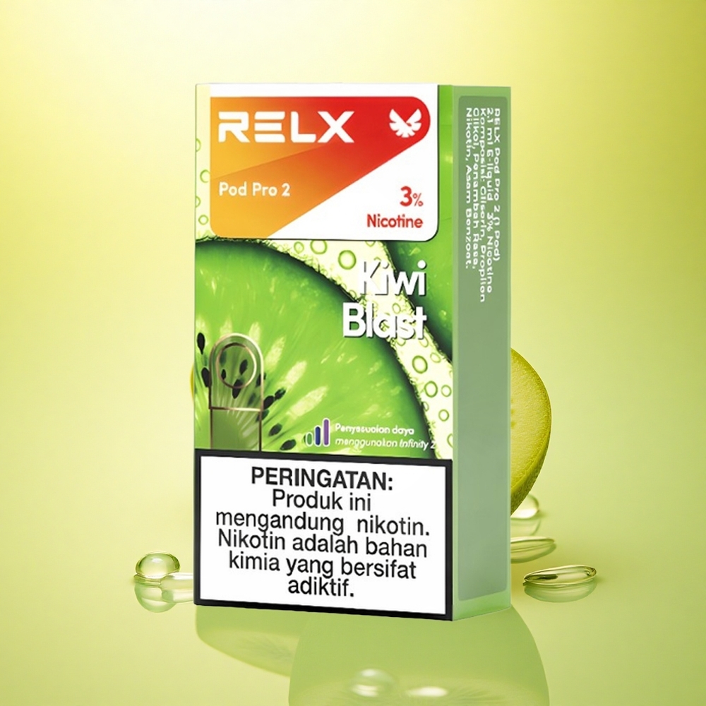 Relx Pod Pro 2 Vape Device Explozie de Kiwi 30mg/ml nicotină, 1.9ml, 3 moduri de tensiune Relx Pod Pro 2 Vape Device Explozie de Kiwi 30mg/ml nicotină, 1.9ml, 3 moduri de tensiune