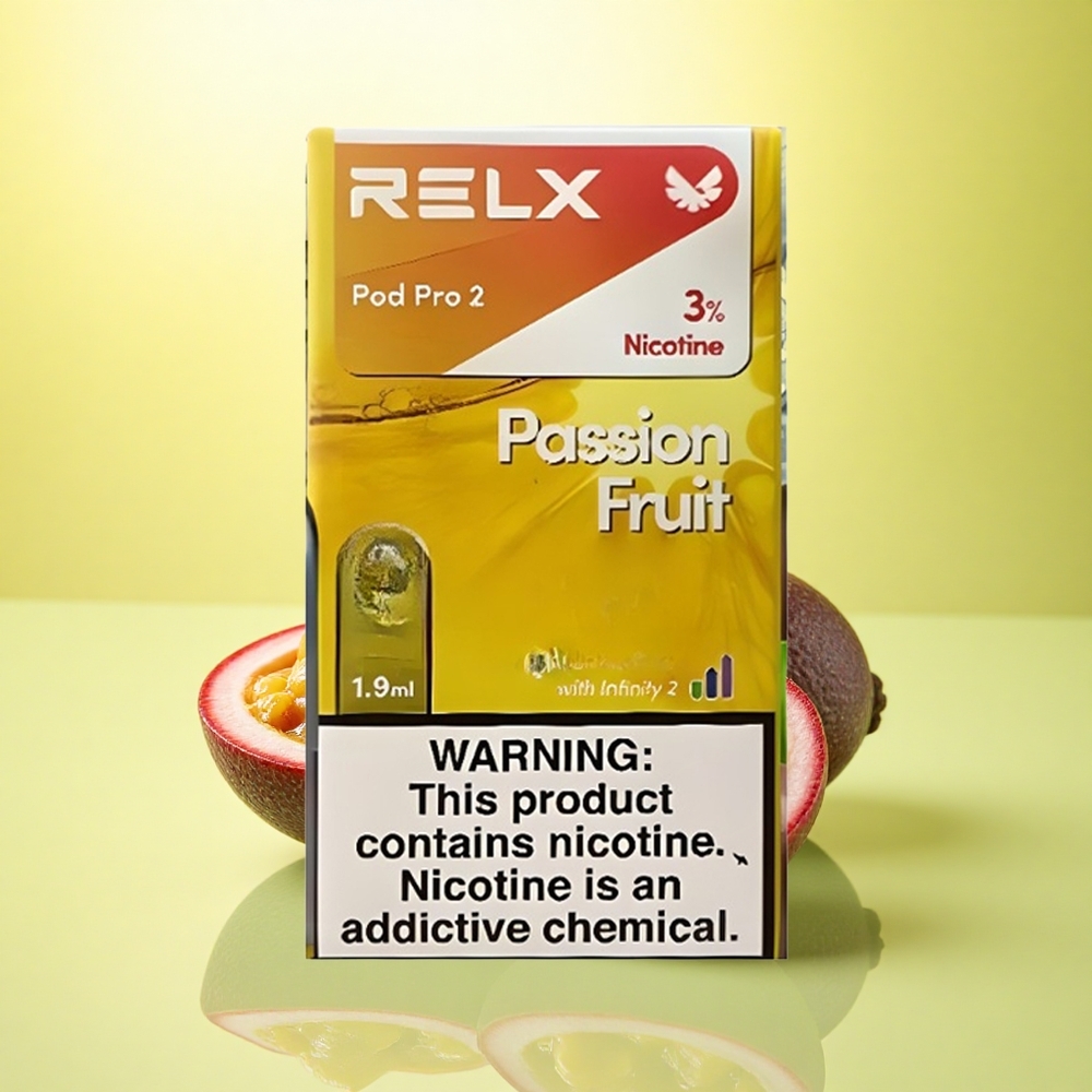 Relx Pod Pro 2 Vape Device Fructul Pasiunii 30mg/ml Nicotină, 1.9ml, Moduri Eco/Smooth/Boost Relx Pod Pro 2 Vape Device Fructul Pasiunii 30mg/ml Nicotină, 1.9ml, Moduri Eco/Smooth/Boost