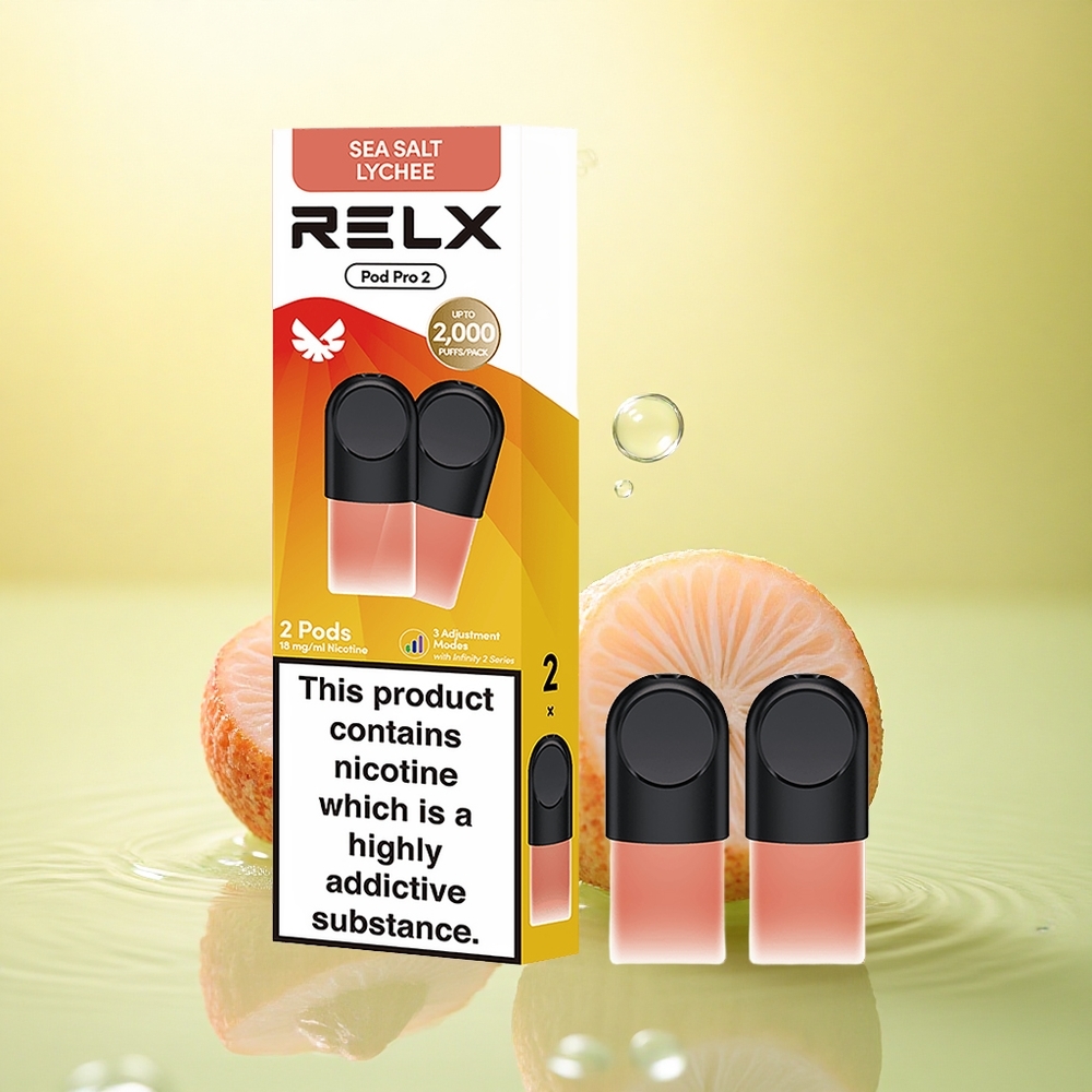 Relx Pod Pro 2 Vape Device Lichi Sare de Mare 18mg/ml Nicotină, 1.9ml, 3 Moduri de Tensiune Relx Pod Pro 2 Vape Device Lichi Sare de Mare 18mg/ml Nicotină, 1.9ml, 3 Moduri de Tensiune