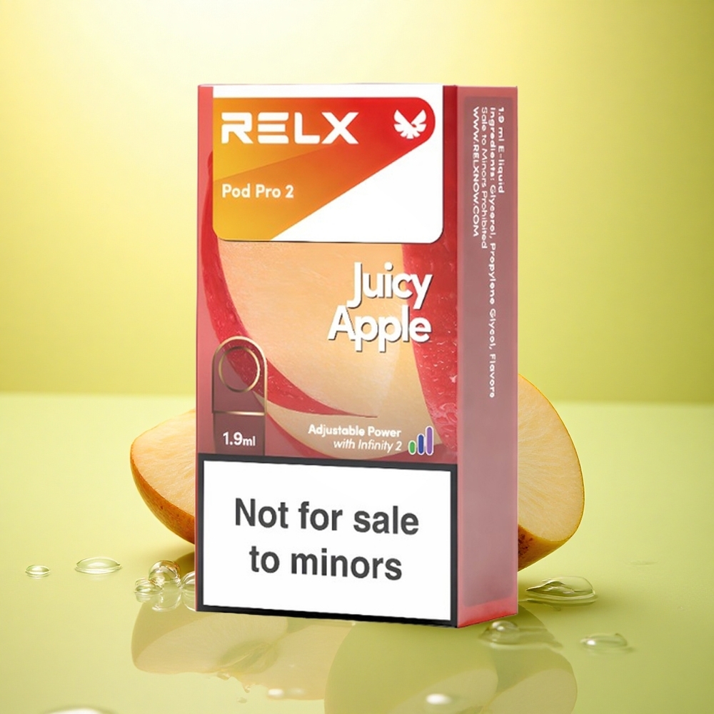 Relx Pod Pro 2 Vape Device Măr Sucros 0mg/ml, 1.9ml, 3 moduri de tensiune