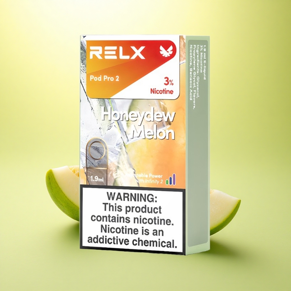 Relx Pod Pro 2 Vape Device Pepene Galben 30mg/ml nicotină, 1.9ml, 3 moduri de tensiune